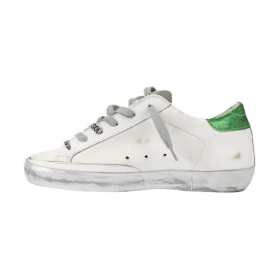 (W) Golden Goose Superstar 'Distressed White Green'