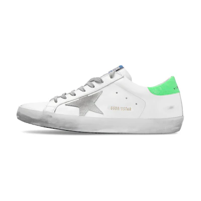 (W) Golden Goose Superstar 'Distressed White Grey Green'