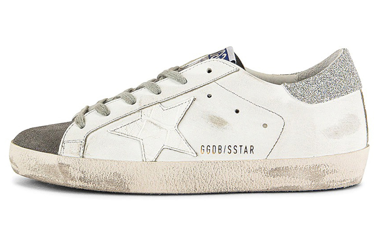 (W) Golden Goose Superstar 'Distressed White Grey'