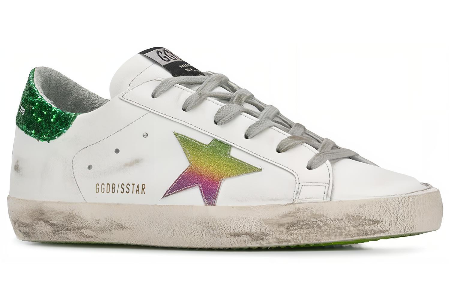 (W) Golden Goose Superstar 'Green Glitter Tail Distressed' 圖 2