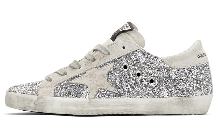 (W) Golden Goose Superstar 'Grey Silver Distressed'
