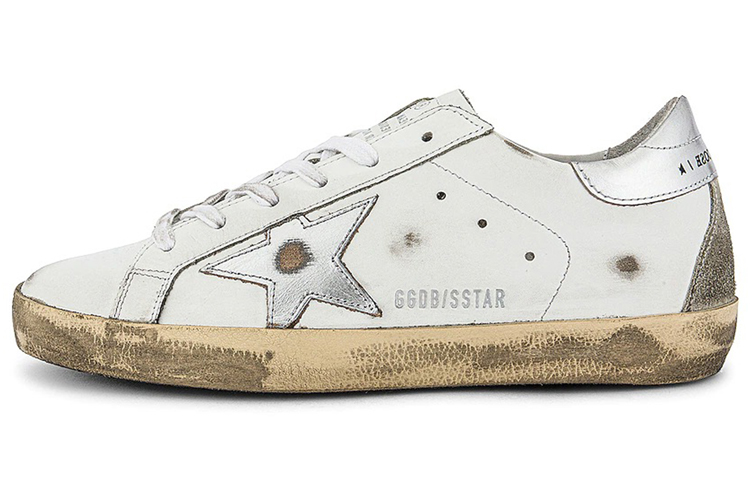 (W) Golden Goose Superstar 'Laminated White Distressed'