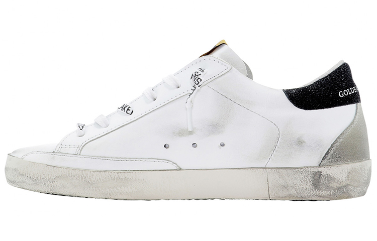 (W) Golden Goose Superstar 'Silver Star Distressed White Grey'
