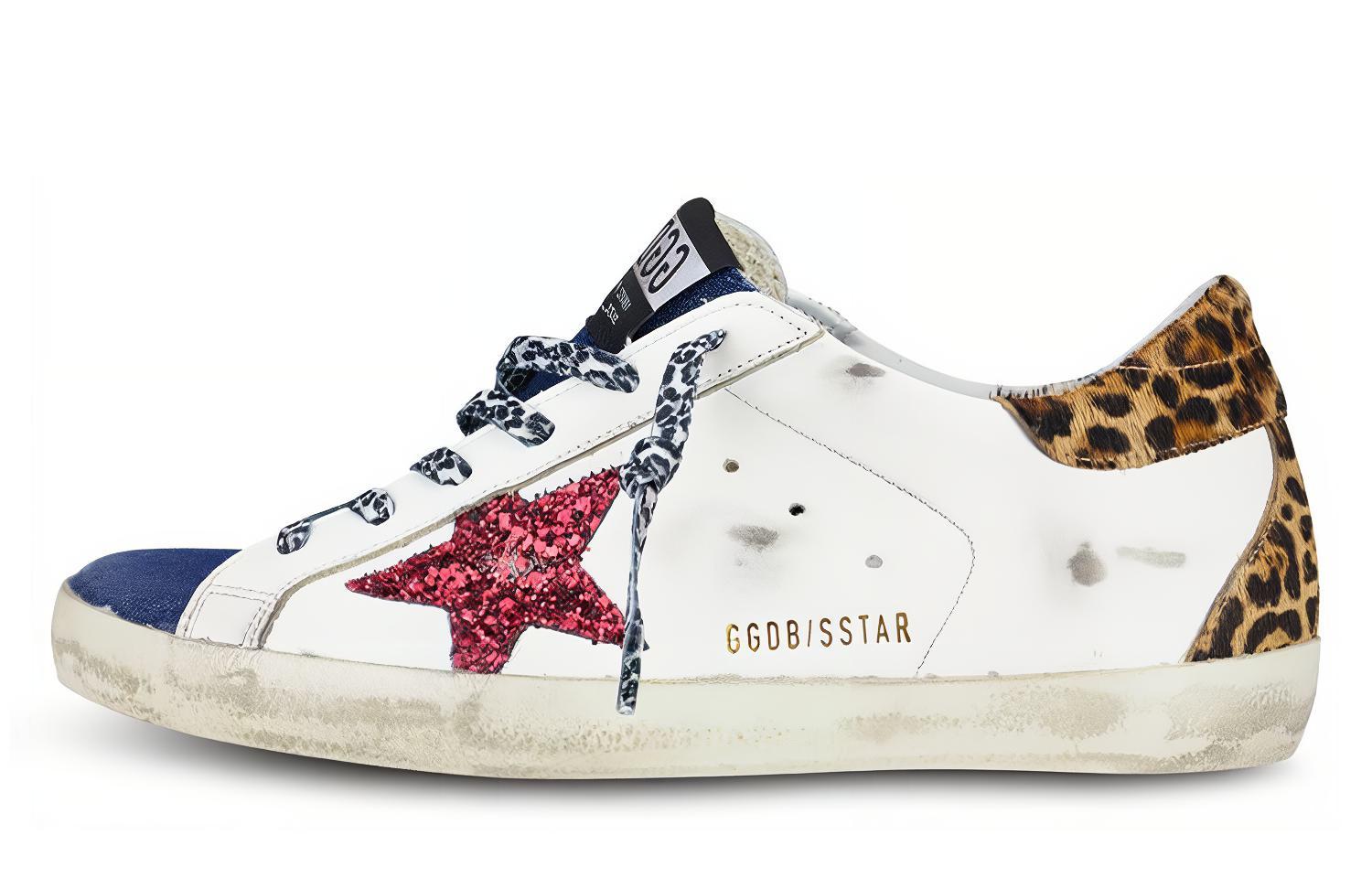 (W) Golden Goose Superstar 'White Blue Leopard'