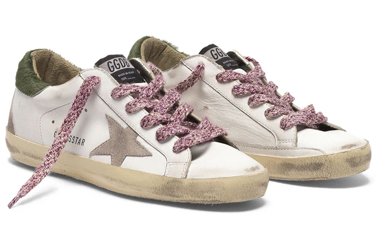 (W) Golden Goose Superstar 'White Distressed Green Star' 圖 3