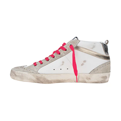 (W) Golden Goose Superstar 'White Pink Glitter Distressed'