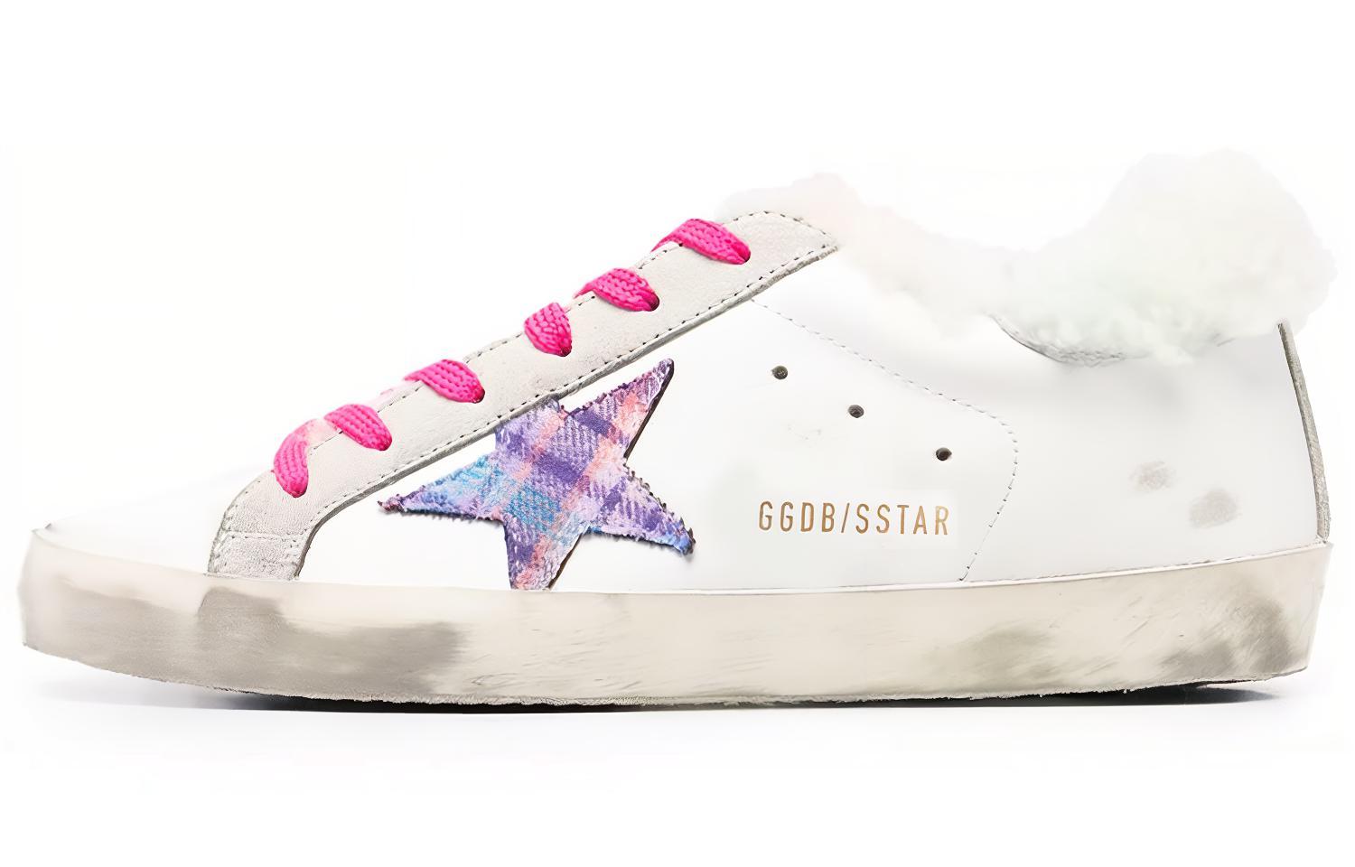 (W) Golden Goose Superstar 'White Purple Tartan'