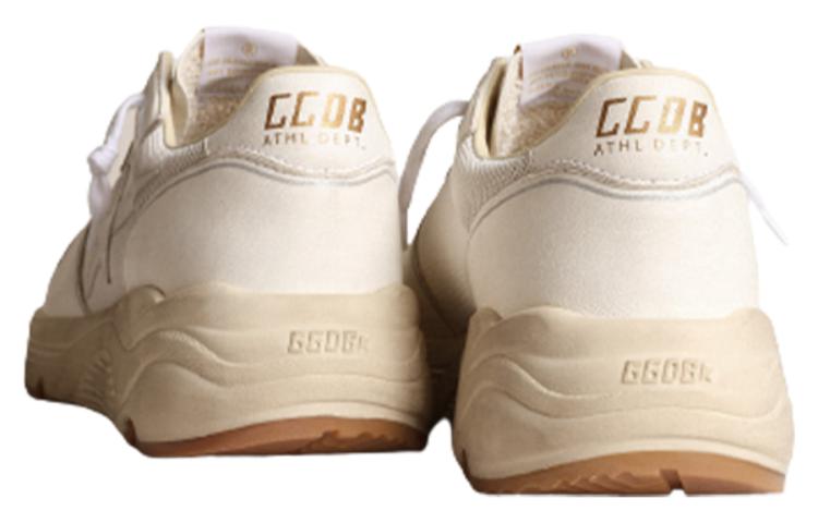Shop Golden Goose 皮革 圓頭厚底 低筒 生活休閒鞋 女款 白色