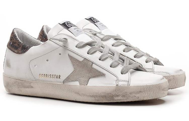 (W) Golden Goose Superstar White Grey 'Flash Tail Suede Star Distressed Fashion Sneaker' 圖 3