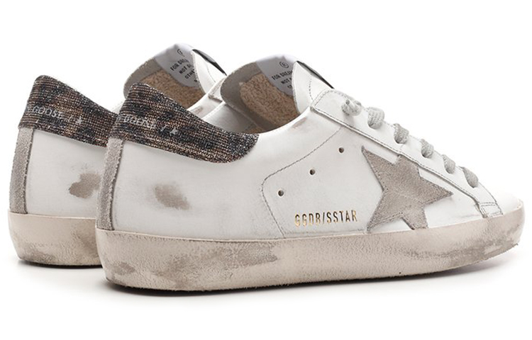 (W) Golden Goose Superstar White Grey 'Flash Tail Suede Star Distressed Fashion Sneaker' 圖 4