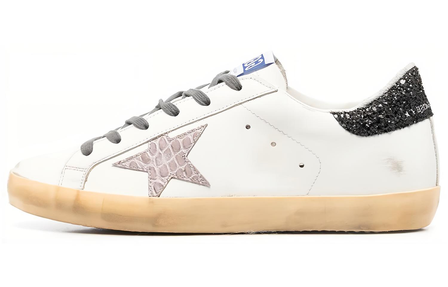 (Women) Golden Goose Superstar White Light Pink Black GWF00101.F003194.11172