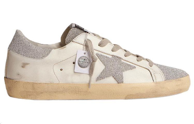 (W) Golden Goose Swarovski Super-Star 'Distressed Silver White' 圖 2