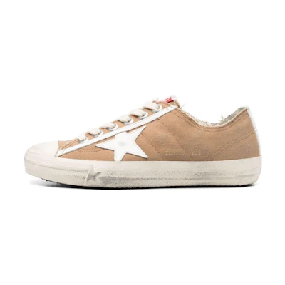 (W) Golden Goose V-Star 2 'Distressed Brown and White'