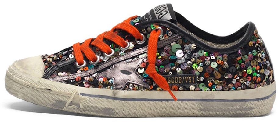 (Women) Golden Goose V-Star 'Black Sequin with Star Detail' G35WS639.Z2 Buy (Women) Golden Goose V-Star 'Black Sequin with Star Detail' G35WS639.Z2