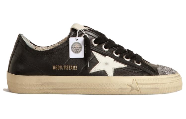Order (W) Golden Goose V-Star 'Crystal Toe Cap Hitam' GWF00129.F004062.90179