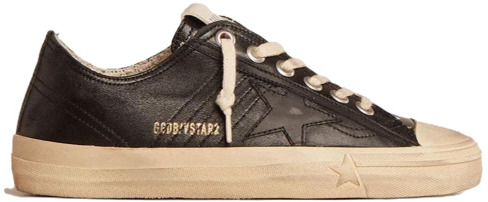 (Women) Golden Goose V-Star 'Distressed Black Leather' GWF00129.F005033.90100 Order (Women) Golden Goose V-Star 'Distressed Black Leather' GWF00129.F005033.90100