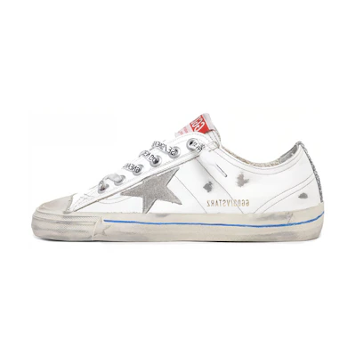 (W) Golden Goose V-Star 'Distressed White'