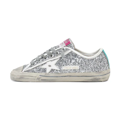 (W) Golden Goose V-Star 'Silver Sequins'