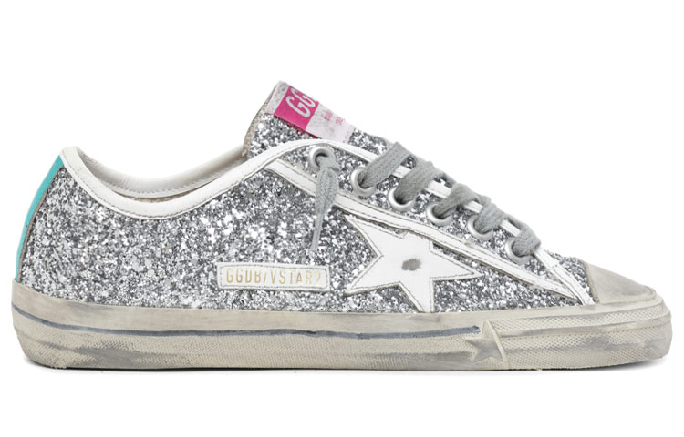 Order (W) Golden Goose V-Star 'Lentejuelas Plateadas' GWF00205.F001478.70170