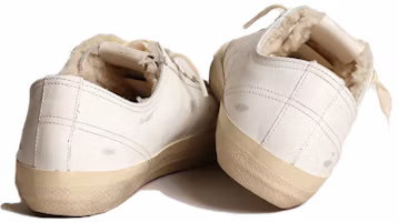 Shop Golden Goose V-Star 皮革 圓頭繫帶 低筒 拖鞋 女款 白色