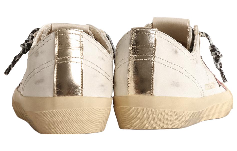 Shop 金鵝 V-Star 皮革 圓頭綁帶 低筒 板鞋 女款 白粉色