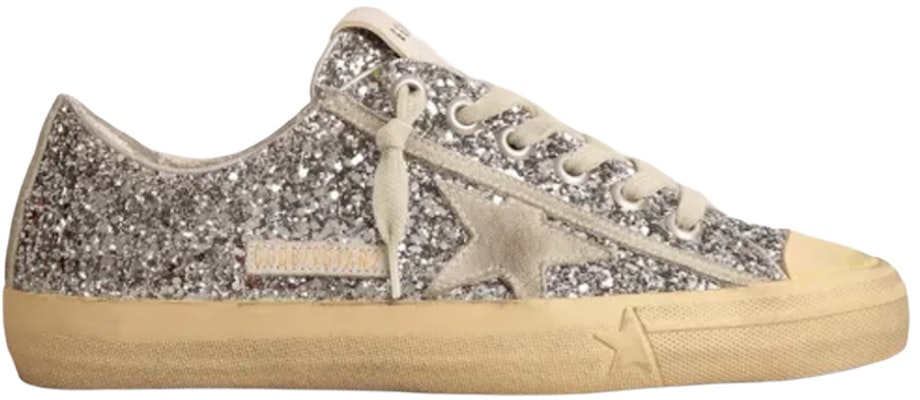 (Women) Golden Goose V-Star Low 'Silver Distressed' GWF00129.F003085.70136 Order (Women) Golden Goose V-Star Low 'Silver Distressed' GWF00129.F003085.70136
