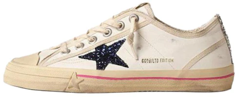 (Women) Golden Goose V-Star White Leather Low-Top Sneakers with Sequins. GWF00205.F004539.11487 (Women) Golden Goose V-Star White Leather Low-Top Sneakers with Sequins. GWF00205.F004539.11487