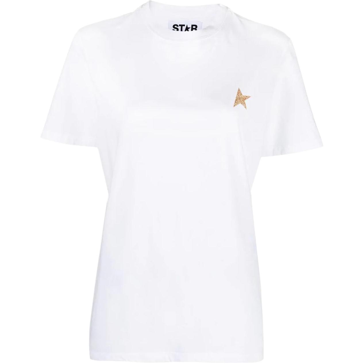 (Women) Golden Goose White Graphic Print Loose-Fit T-Shirt GWP01220P00059410272