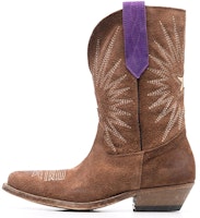 (Women) Golden Goose Wish Star 'Brown Western Mid-Top' GWF00136.F001964.55432 (Women) Golden Goose Wish Star 'Brown Western Mid-Top' GWF00136.F001964.55432