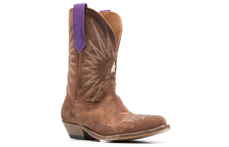 Order (W) Golden Goose Wish Star 'Coklat Western Mid-Top' GWF00136.F001964.55432