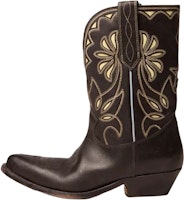(Women) Golden Goose Wish Star 'Floral Embroidery Leather Boot Black' GWF00312.F002908.90319 (Women) Golden Goose Wish Star 'Floral Embroidery Leather Boot Black' GWF00312.F002908.90319