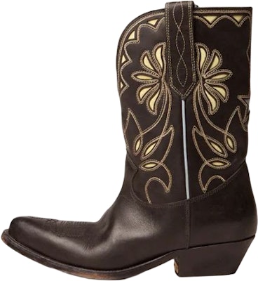 (Women) Golden Goose Wish Star 'Floral Embroidery Leather Boot Black' GWF00312.F002908.90319 Buy (Women) Golden Goose Wish Star 'Floral Embroidery Leather Boot Black' GWF00312.F002908.90319