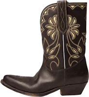 (Women) Golden Goose Wish Star 'Floral Embroidery Leather Boot Black' GWF00312.F002908.90319 (Women) Golden Goose Wish Star 'Floral Embroidery Leather Boot Black' GWF00312.F002908.90319