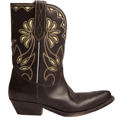 (Women) Golden Goose Wish Star 'Floral Embroidery Leather Boot Black' GWF00312.F002908.90319 Order (Women) Golden Goose Wish Star 'Floral Embroidery Leather Boot Black' GWF00312.F002908.90319