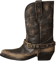 (Women) Golden Goose Wish Star Boots 'Leather Chain Black' GWF00136.F003473.90194 (Women) Golden Goose Wish Star Boots 'Leather Chain Black' GWF00136.F003473.90194
