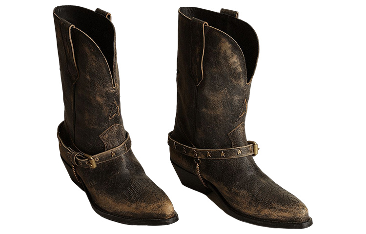 Lookbook (W) Golden Goose Wish Star Boots 'Rantai Kulit Hitam' GWF00136.F003473.90194