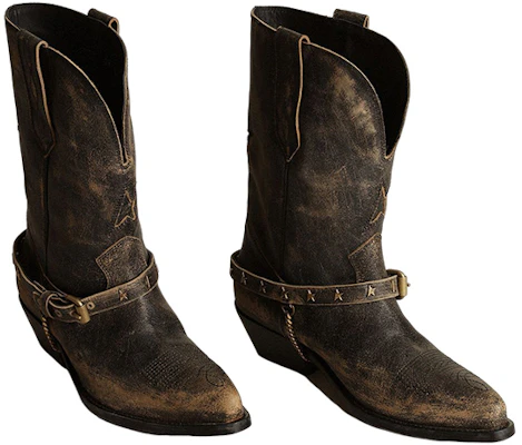 (W) Golden Goose Wish Star Boots 'Rantai Kulit Hitam' GWF00136.F003473.90194 Lookbook (W) Golden Goose Wish Star Boots 'Rantai Kulit Hitam' GWF00136.F003473.90194