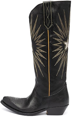 (Women) Golden Goose Wish Star High Top Boot 'Cowboy Black' GWF00135.F000571.90100 Buy (Women) Golden Goose Wish Star High Top Boot 'Cowboy Black' GWF00135.F000571.90100