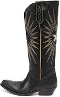 (Women) Golden Goose Wish Star High Top Boot 'Cowboy Black' GWF00135.F000571.90100 (Women) Golden Goose Wish Star High Top Boot 'Cowboy Black' GWF00135.F000571.90100