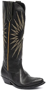 (W) Golden Goose Wish Star High Top 'Cowboy Hitam' Boot GWF00135.F000571.90100 Lookbook (W) Golden Goose Wish Star High Top 'Cowboy Hitam' Boot GWF00135.F000571.90100