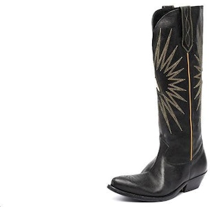 (W) Golden Goose Wish Star High Top 'Cowboy Hitam' Boot GWF00135.F000571.90100 Shop (W) Golden Goose Wish Star High Top 'Cowboy Hitam' Boot GWF00135.F000571.90100