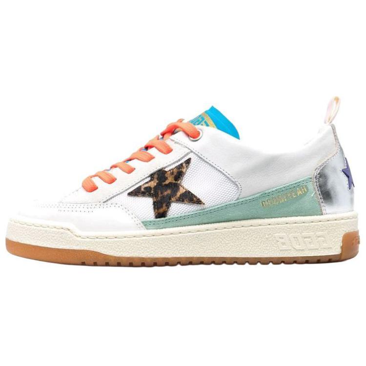 (Women) Golden Goose Yeah Low-Top Sneakers White Leopard Star GWF00130.F000460.80387