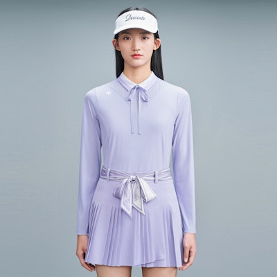 (Women) GOLF DESCENTE FIELD Knit Long Sleeve Polo Shirt with Detachable Collar. G423WFTL31 Shop (Women) GOLF DESCENTE FIELD Knit Long Sleeve Polo Shirt with Detachable Collar. G423WFTL31