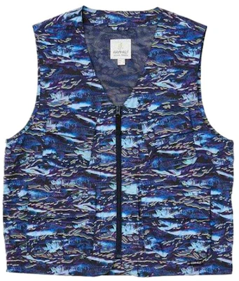 Chaleco Impermeable Gramicci con Estampado y Cuello en V Azul G4SM-J003 Buy Chaleco Impermeable Gramicci con Estampado y Cuello en V Azul G4SM-J003