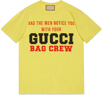 (W) Gucci 100 Edisi Khas Kuning Logo Cetakan Krew Leher Baju-T 615044-XJDXC-7253 Buy (W) Gucci 100 Edisi Khas Kuning Logo Cetakan Krew Leher Baju-T 615044-XJDXC-7253