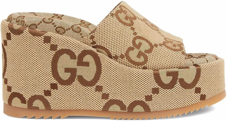 (W) Gucci 105毫米厚底凉鞋 米色GG帆布 674761-UKO00-2580 Order (W) Gucci 105毫米厚底凉鞋 米色GG帆布 674761-UKO00-2580