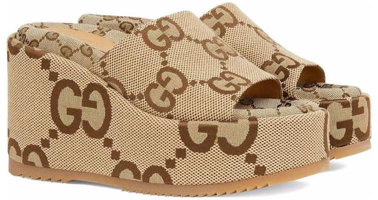 (W) Gucci 105毫米厚底凉鞋 米色GG帆布 674761-UKO00-2580 Shop (W) Gucci 105毫米厚底凉鞋 米色GG帆布 674761-UKO00-2580