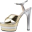 Buy (W) Gucci Sandal Platform 135mm Kulit Logam 746613-B8B20-8064