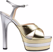 Order (Women) Gucci 135mm Platform Sandal Metallic Leather 746613-B8B20-8064