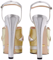 Purchase (Women) Gucci 135mm Platform Sandal Metallic Leather 746613-B8B20-8064